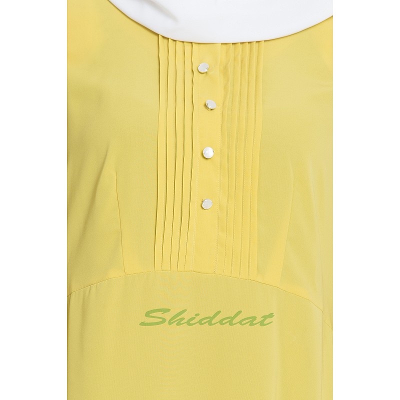 Abaya online- Buy lemon yellow color abaya made from Nida Matt fabric.